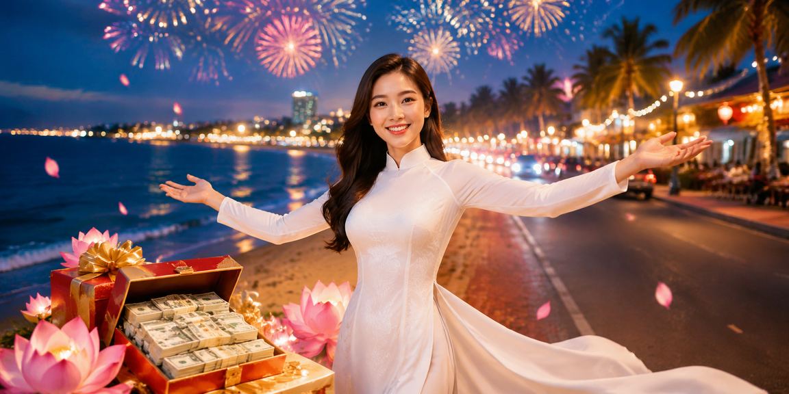 Trò chơi slot tại Mũi Né với biểu tượng áo dài